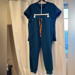 Blue Figs scrub set Deep Reef